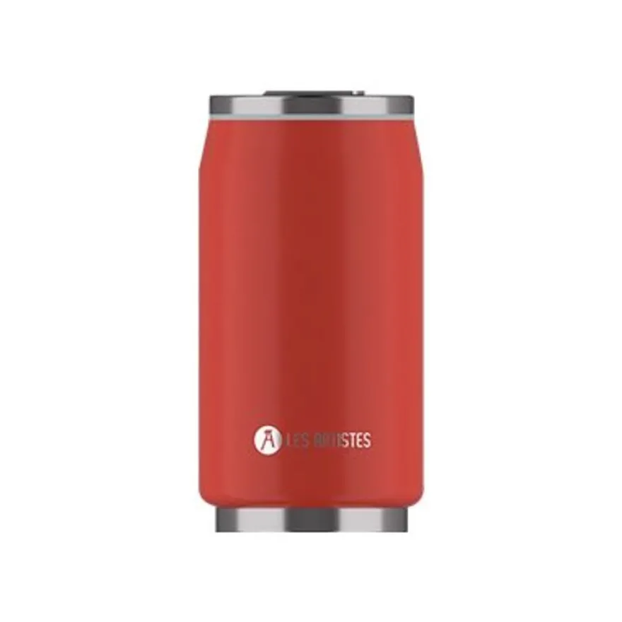 Les Artistes Paris - Canette isotherme - rouge - 280 ml - acier inoxydable