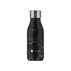 Les Artistes Paris - Gourde Bouteille isotherme 280 ml - marbre noir - acier inoxydable