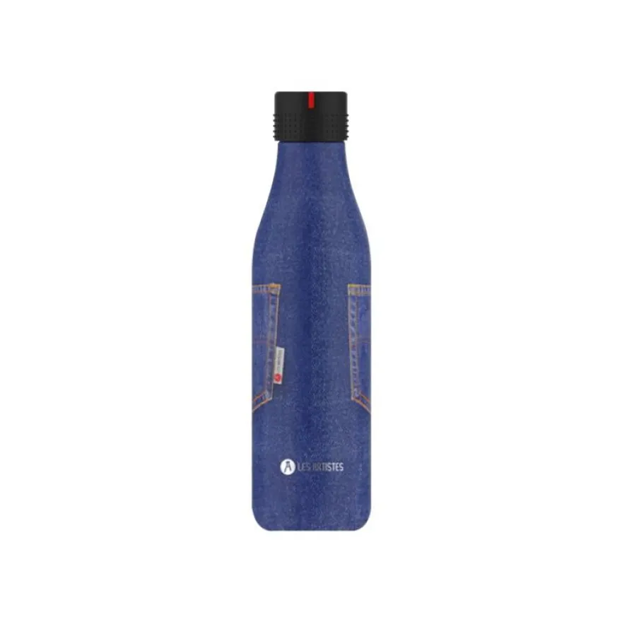 Les Artistes Paris - Gourde Bouteille isotherme 500 ml - Blue jean - acier inoxydable