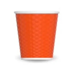 Les Artistes Timeless - Tasse en porcelaine nid d'abeille - 80 ml - orange