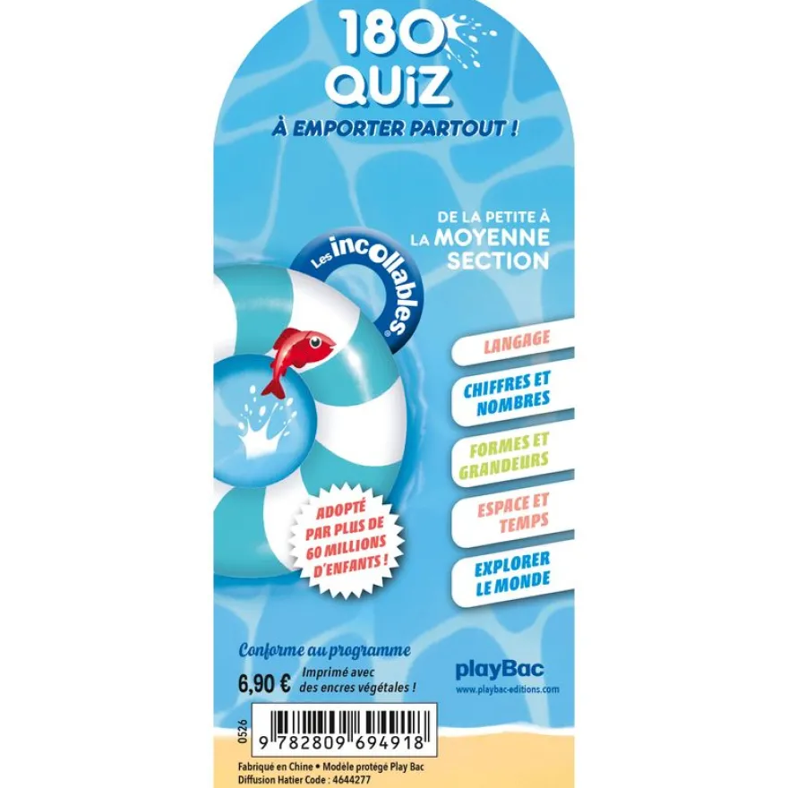 Les Incollables - 180 quiz pour réviser - De la PS à la MS - 3/4 ans