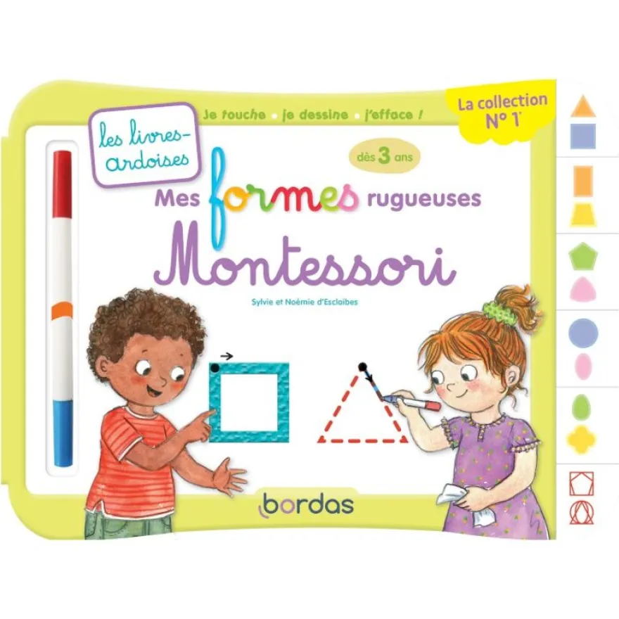 Les livres-ardoises - Mes formes rugueuses Montessori
