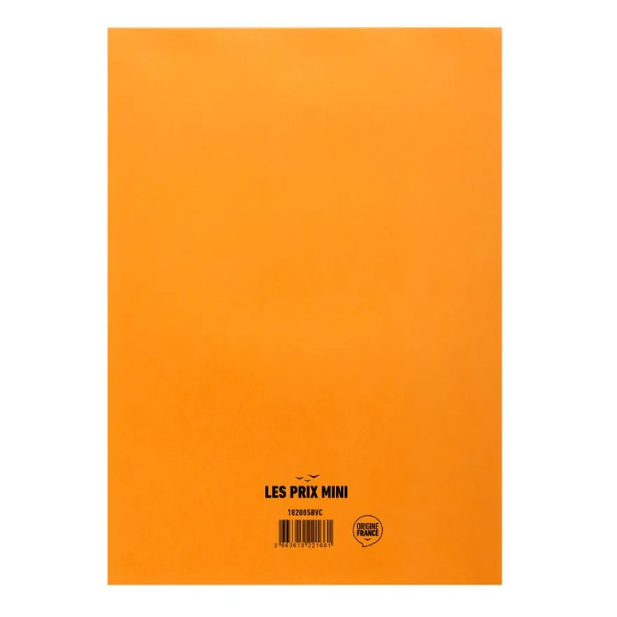 Les Prix Mini - Bloc Notes A4 70g 5x5 - Quadrillé - Papier Orange Économique