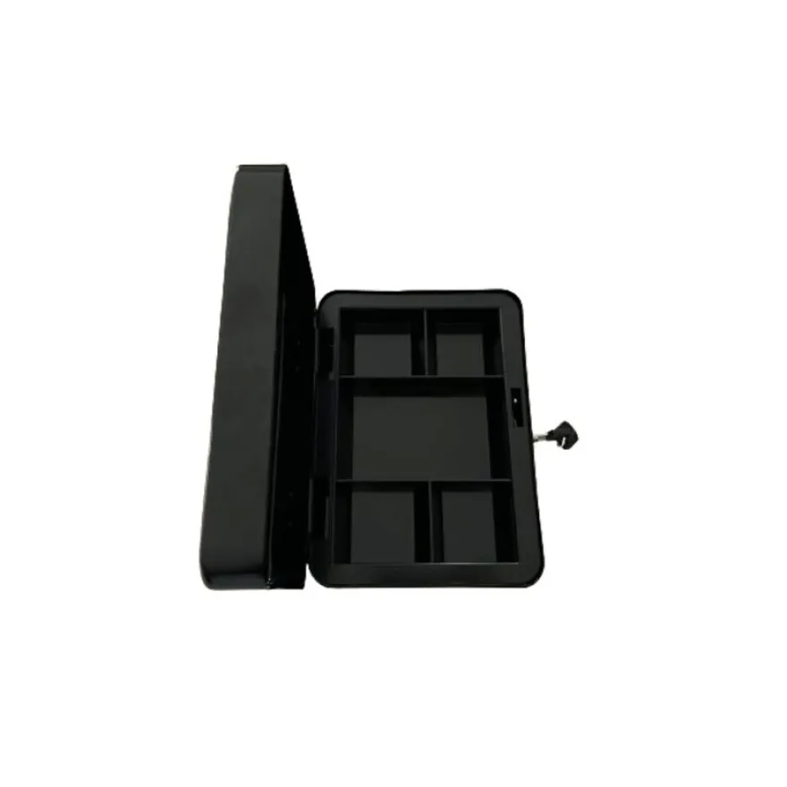 Les Prix Mini - Caisse à monnaie - 5 compartiments - 25 x 18 x 9 cm - noir