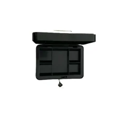 Les Prix Mini - Caisse à monnaie - 5 compartiments - 25 x 18 x 9 cm - noir