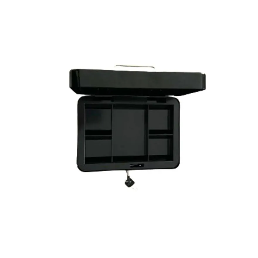 Les Prix Mini - Caisse à monnaie - 5 compartiments - 25 x 18 x 9 cm - noir