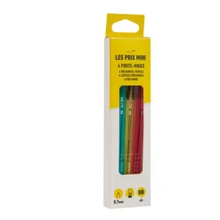 Les Prix Mini – Lot de 4 porte‑mines – Mine 0,7 mm – HB