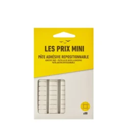 Les Prix Mini - Pack de 80 pastilles adhésives repositionnables - blanc