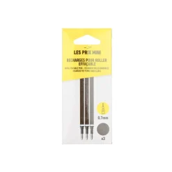 Les Prix Mini - Pack de 3 recharges pour stylo gel effaçable - noir