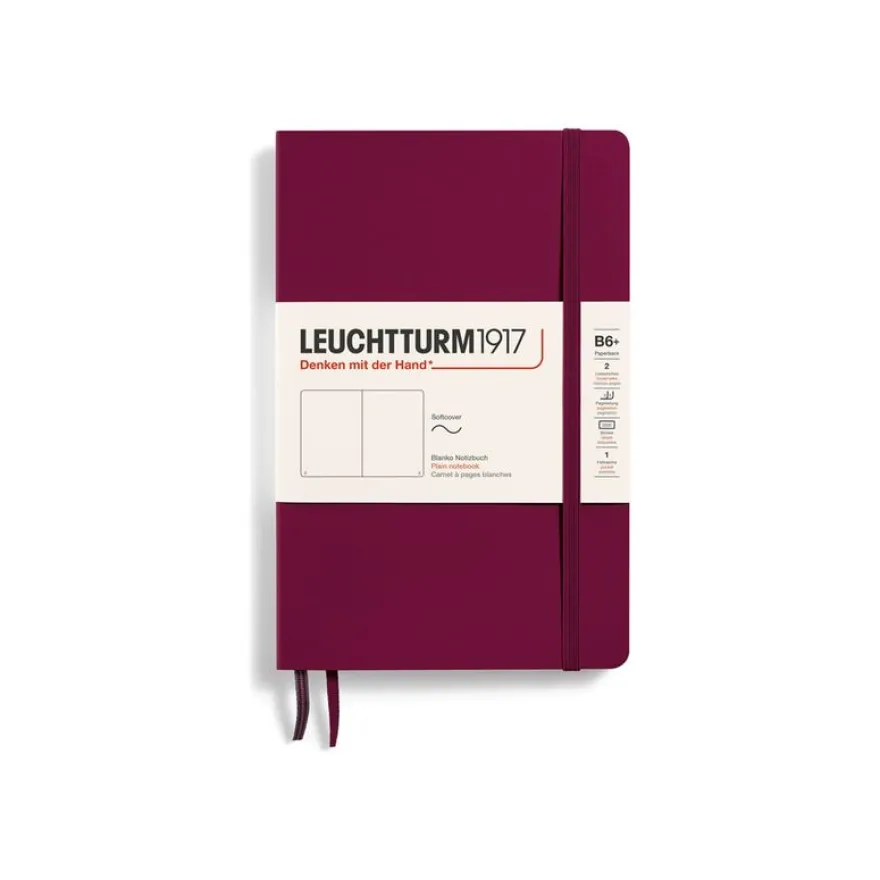 Leuchtturm1917 - Carnet de notes souple B6+ - uni - bordeaux