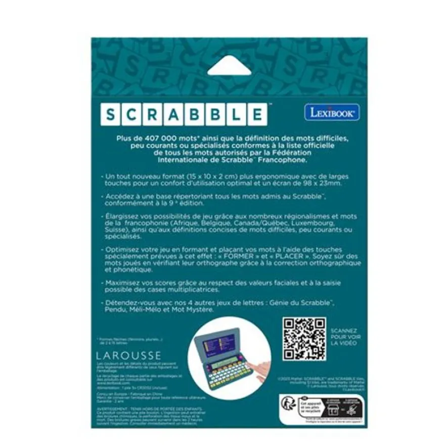 Lexibook Scrabble - ODS 9 Edition - Jeu électronique portable - nouvelle édition