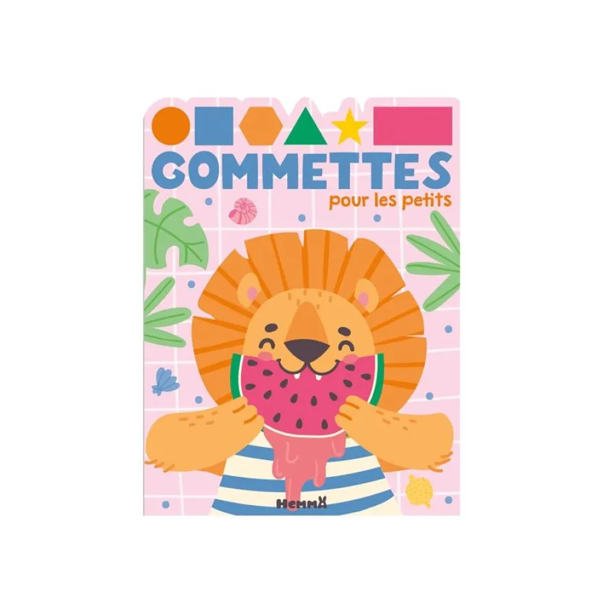 Lion pastèque - Gommettes pour les petits