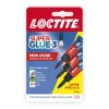 Loctite Super Glue 3 Liquid - 3 Mini tubes de colle à prise rapide - Transparent - 1 gr