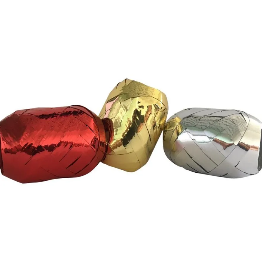 Logistipack - 3 Œufs bolducs - ruban d'emballage 10 m - or/argent/rouge