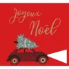 Logistipack - Etiquettes adhésives "Joyeux Noël Drive" - 4 X3,5 cm - Rouleau de 500