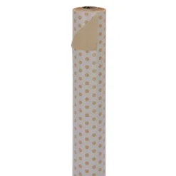 Logistipack - Papier cadeau kraft - 70 cm x 40 m - 60 g/m² - motif pois