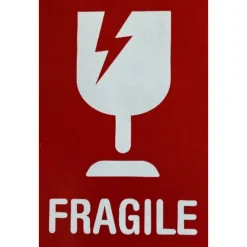 Logistipack - Rouleau de 500 Étiquettes Fragile - 8 x 12 cm