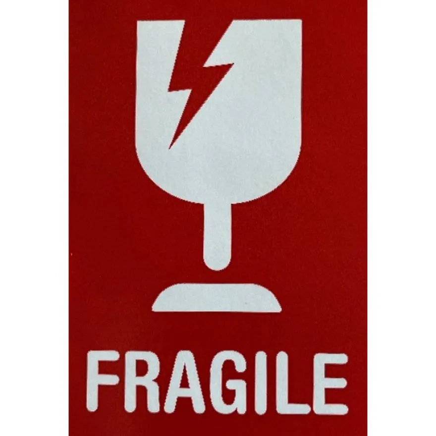 Logistipack - Rouleau de 500 Étiquettes Fragile - 8 x 12 cm