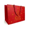 Logistipack - Sac cadeau - 25 cm x 10 cm x 22 cm - rouge, or