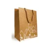 Logistipack - Sac cadeau - 25 cm x 13 cm x 33 cm - impression dorée, blanc brillant