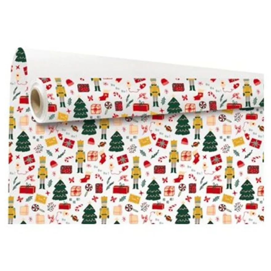 Logistipack Noella - Papier cadeau Kraft - 70 cm x 25 m - Noel