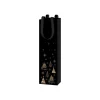 Logistipack Réveillon - 10 sacs cadeau pour une bouteille - 9.5 cm x 9.5 cm x 38.5 cm - noir