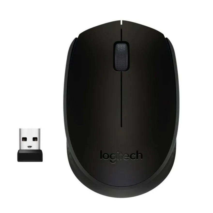 Logitech B170 - Souris - optique - 3 boutons - sans fil - 2.4 GHz - récepteur sans fil USB - noir