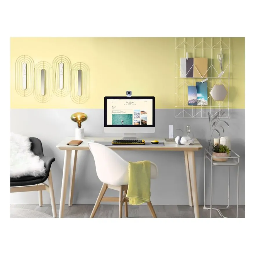 Logitech Desk Mat Studio Series - tapis de souris - sous-main - gris