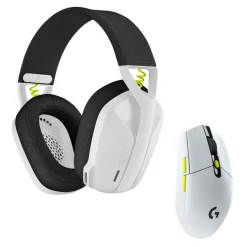 Logitech G435 SE +G305 SE - pack gaming casque + souris Lightspeed sans fil - blanc et noir