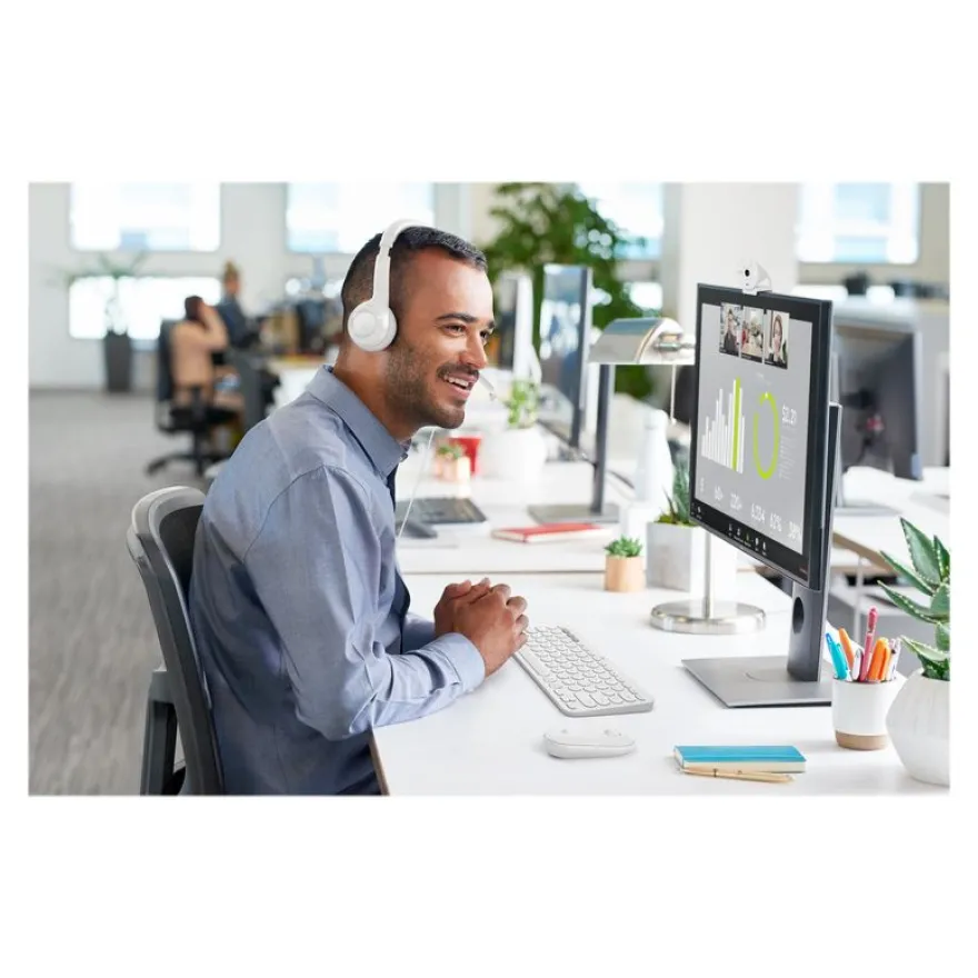 Logitech H390 - Casque filaire avec micro - USB-A - blanc cassé
