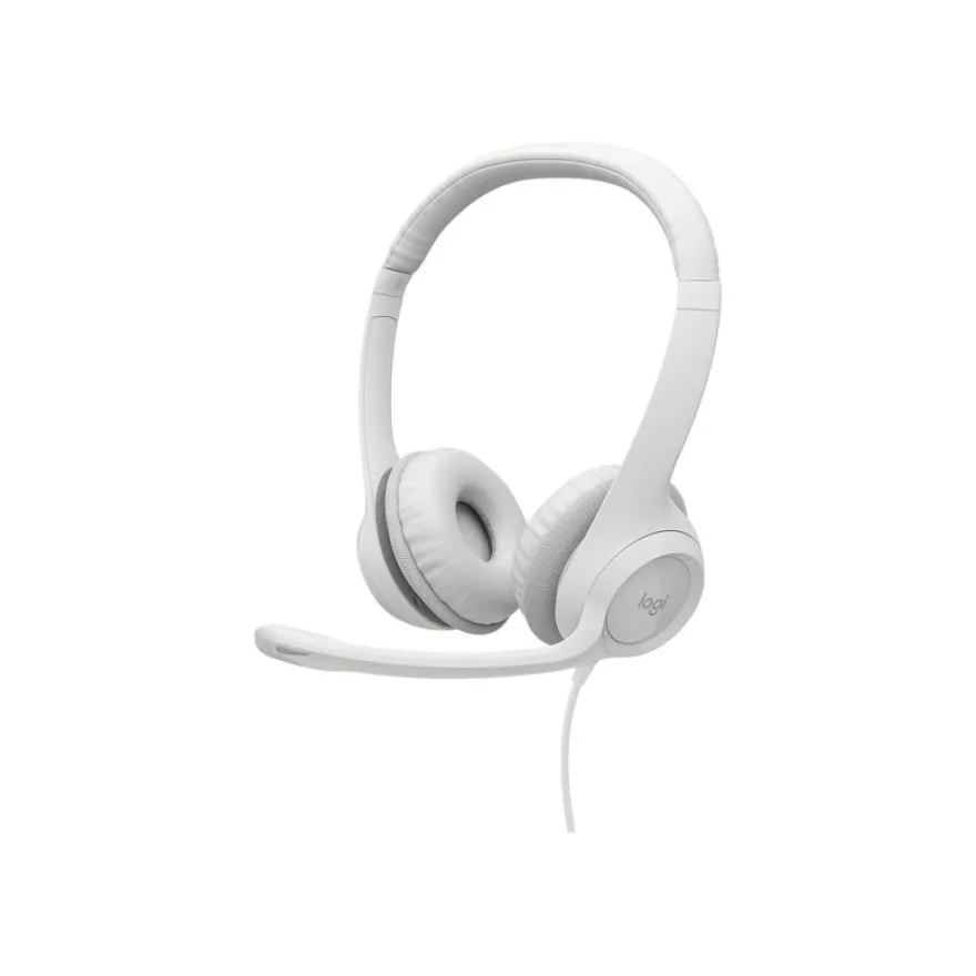 Logitech H390 - Casque filaire avec micro - USB-A - blanc cassé