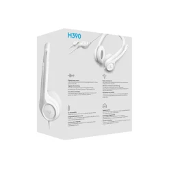 Logitech H390 - Casque filaire avec micro - USB-A - blanc cassé