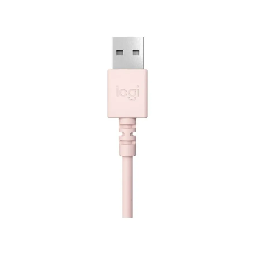 Logitech H390 - Casque filaire avec micro - USB-A - rose
