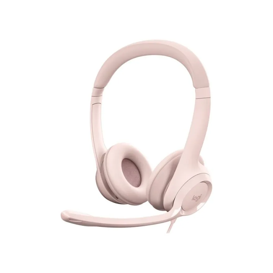 Logitech H390 - Casque filaire avec micro - USB-A - rose