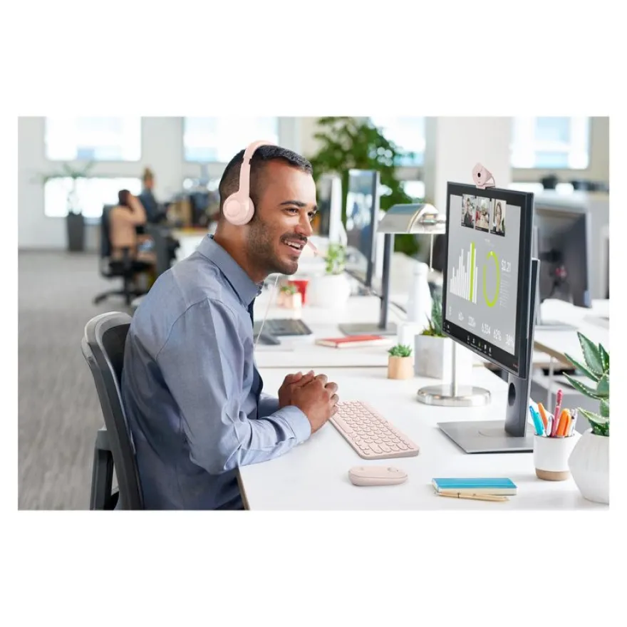 Logitech H390 - Casque filaire avec micro - USB-A - rose