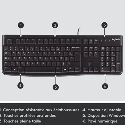 Logitech K120 - clavier filaire Azerty