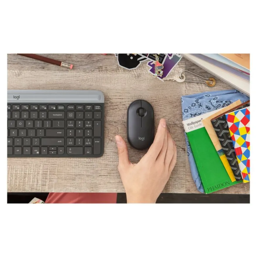 Logitech M350 - souris sans fil - gris