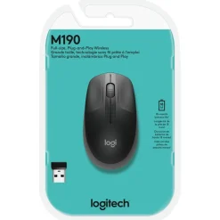 Logitech M190 - souris sans fil - gris foncé