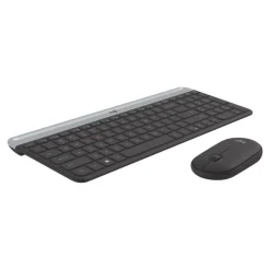 Logitech MK470 - Ensemble clavier et souris sans fil - ultra fin - Azerty - graphite