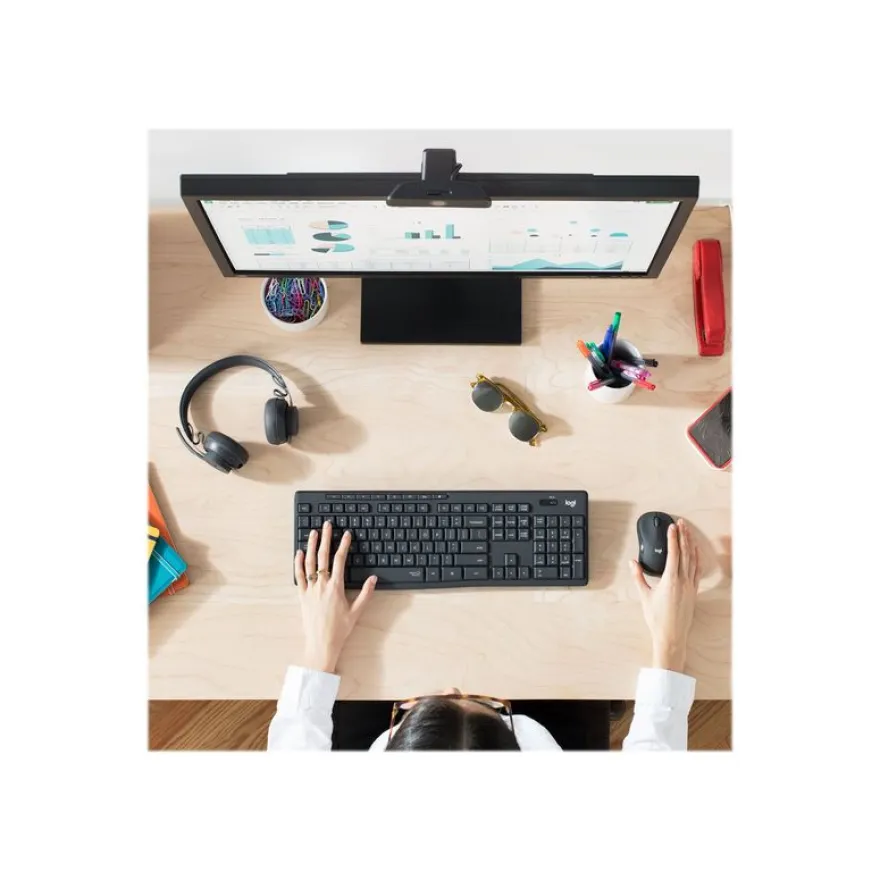 Logitech MK295 Silent - Ensemble clavier et souris sans fil - Azerty - graphite