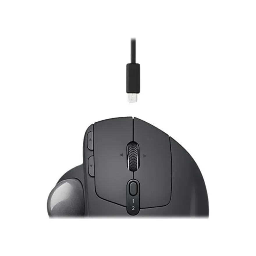 Logitech MX Ergo - souris sans fil ergonomique avec trackball pour droitier - noir
