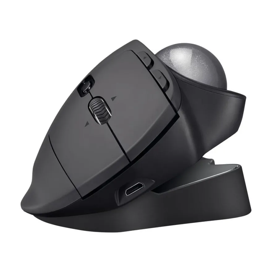 Logitech MX Ergo - souris sans fil ergonomique avec trackball pour droitier - noir