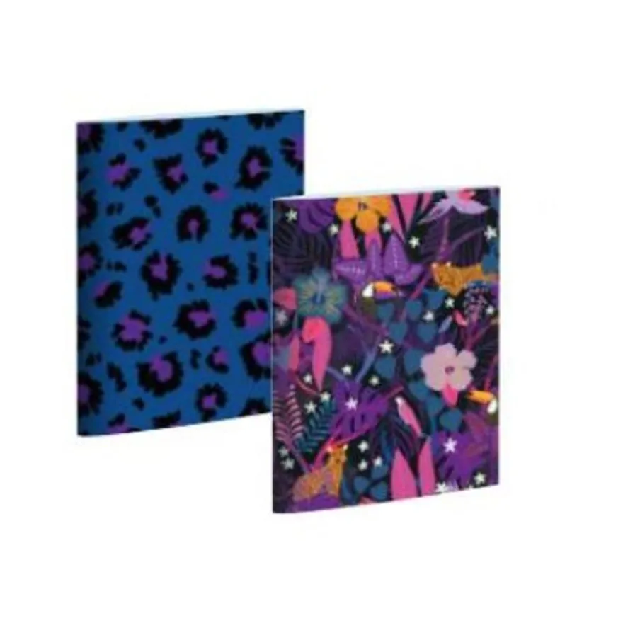 Lot de 2 carnets BLUE ART "Nocturne tropicale" - CLEMZILLU - TROPIQUE FANTASTIQUE 9*14cm