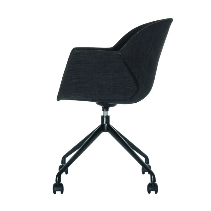 Lot de 2 chaises GANT - avec accoudoirs - anthracite