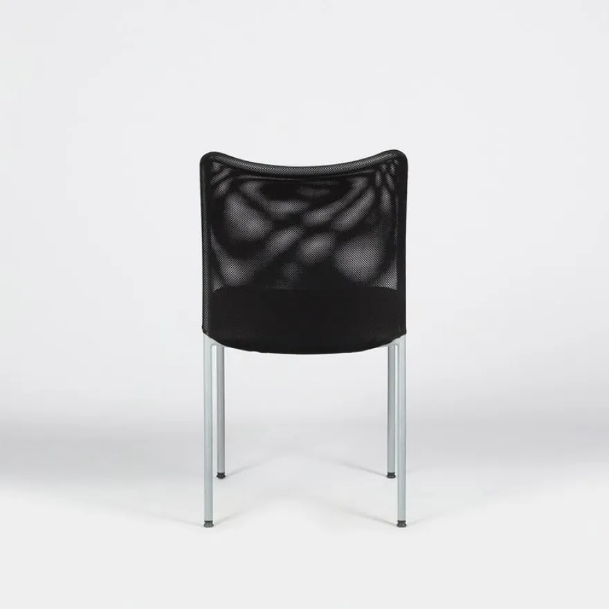 Lot de 4 chaises JADE - empilable - noir
