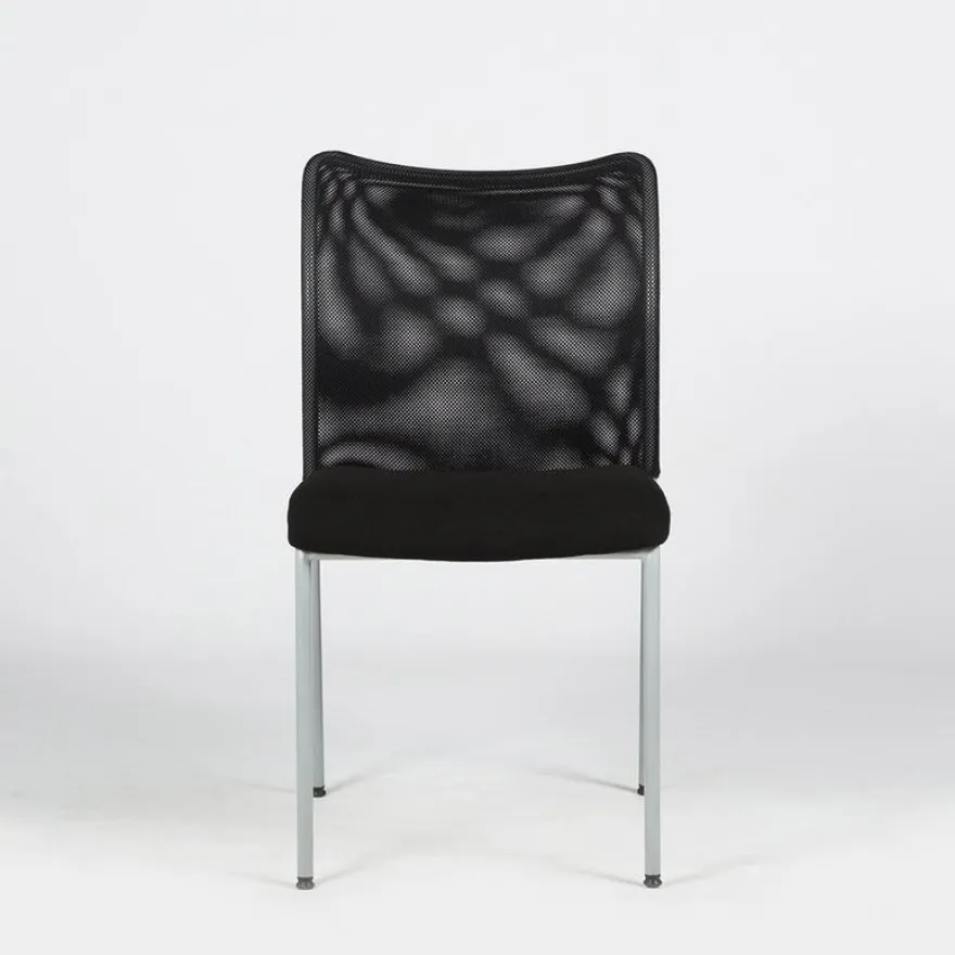 Lot de 4 chaises JADE - empilable - noir