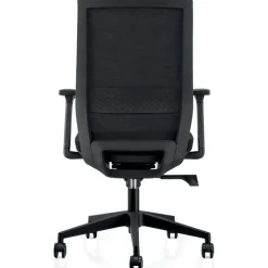 Lot de 5 fauteuils de bureau MAX - accoudoirs réglables - noir
