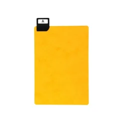 Lot de 24 guides alphabétiques 150×105 mm – Cartes à onglets métalliques noir