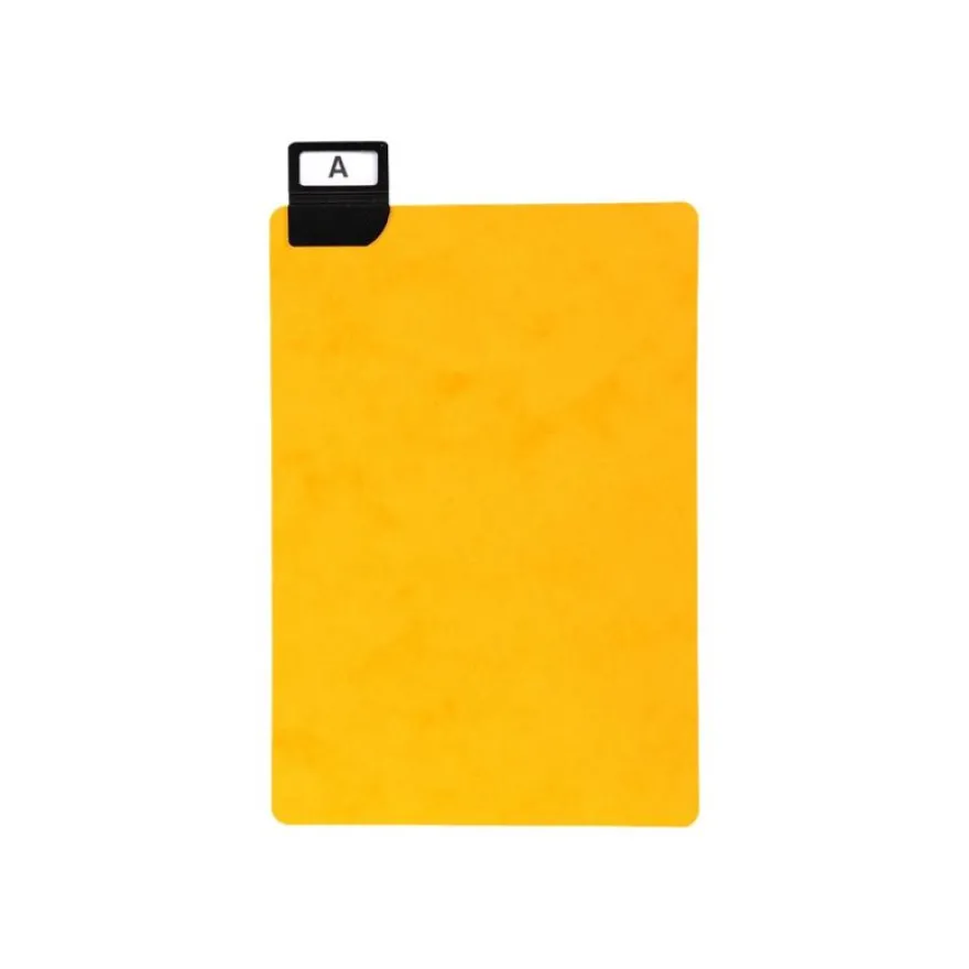 Lot de 24 guides alphabétiques 150×105 mm – Cartes à onglets métalliques noir