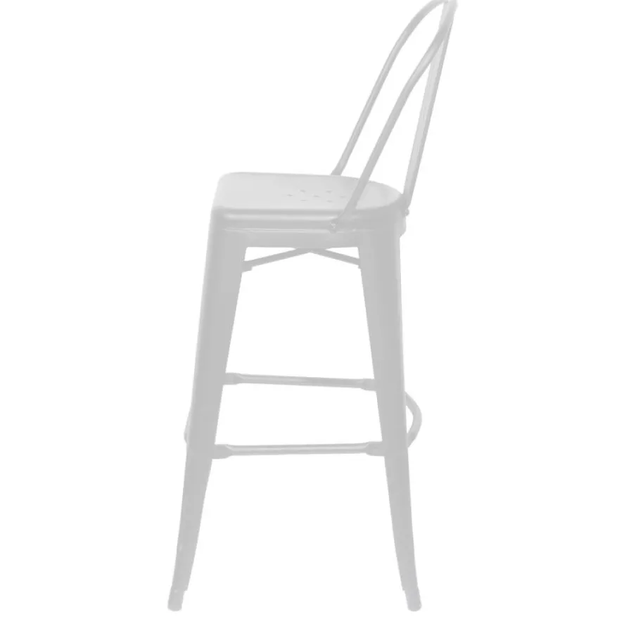 Lot de 2 tabourets hauts URBAN - blanc